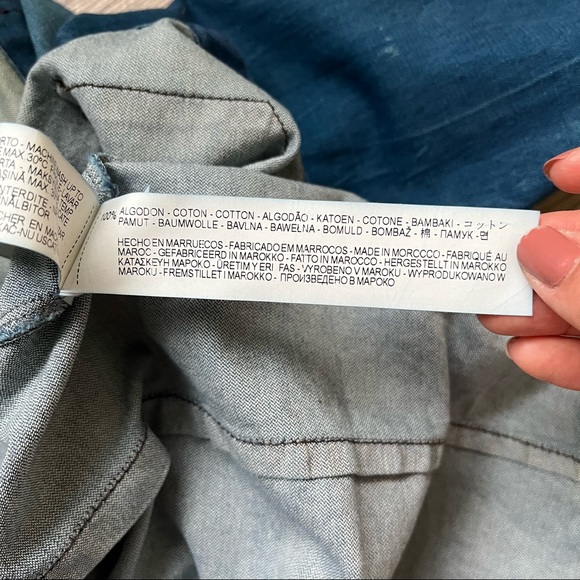 Zara Blue Jean button-up Shirt/Jacket. Women’s size US XS - Picture 8 of 9